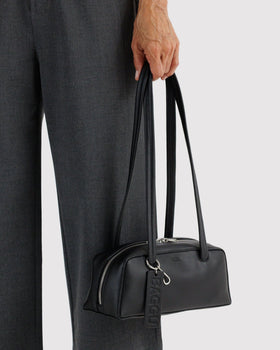 Small Recycled Leather Bowler Bag T0