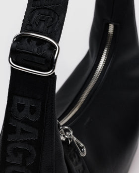 Small Recycled Leather Crescent Bag R4