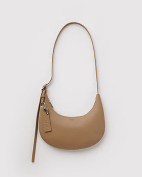 Small Recycled Leather Flat Crescent W5