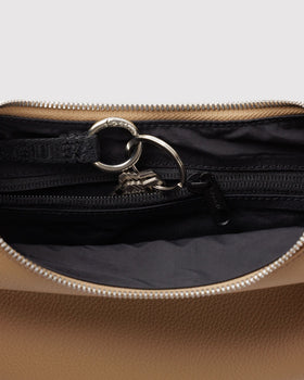 Small Recycled Leather Flat Crescent W5