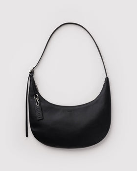 Medium Recycled Leather Flat Crescent E5
