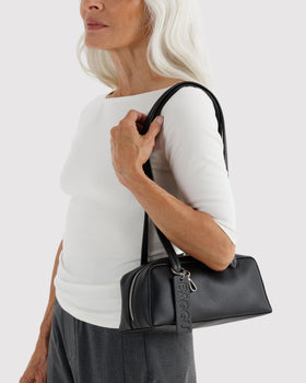 Small Recycled Leather Bowler Bag T0