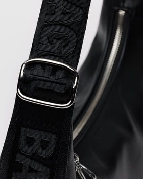 Medium Recycled Leather Crescent Bag H9
