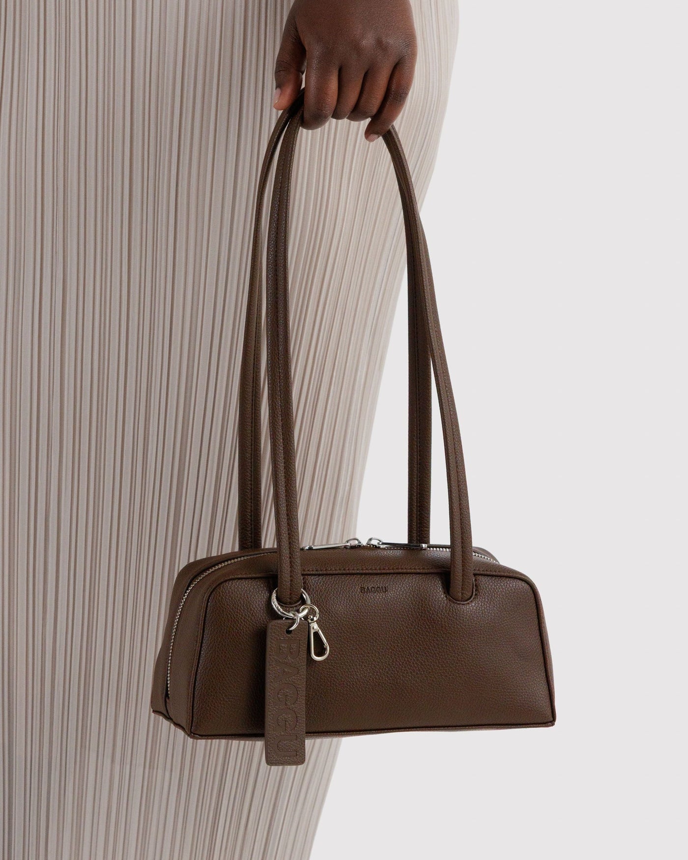 Small Recycled Leather Bowler Bag T0