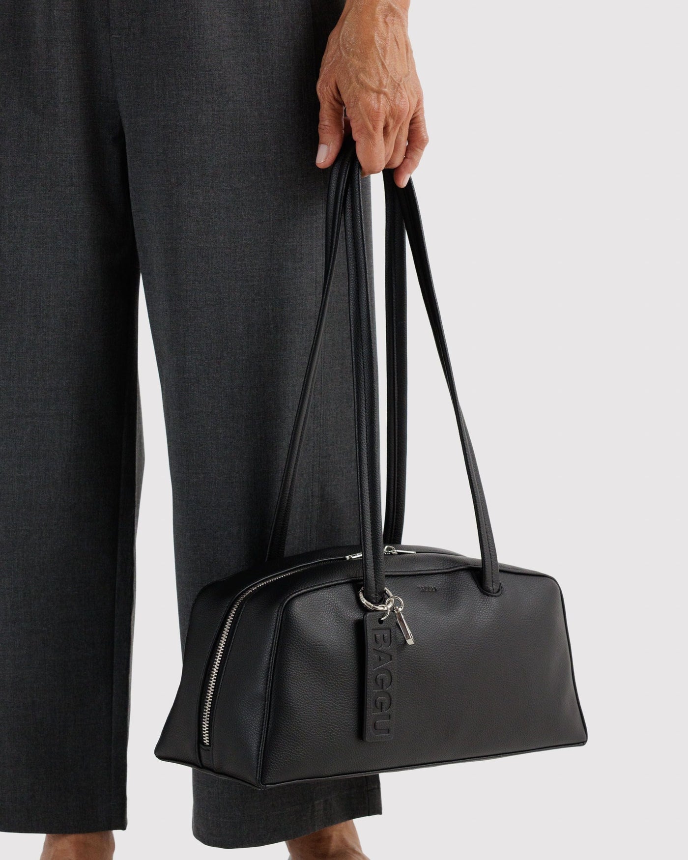 Recycled Leather Bowler Bag F1