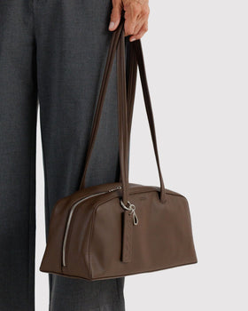 Recycled Leather Bowler Bag F1