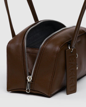 Small Recycled Leather Bowler Bag T0