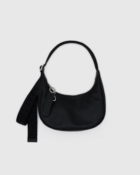 Small Recycled Leather Crescent Bag R4