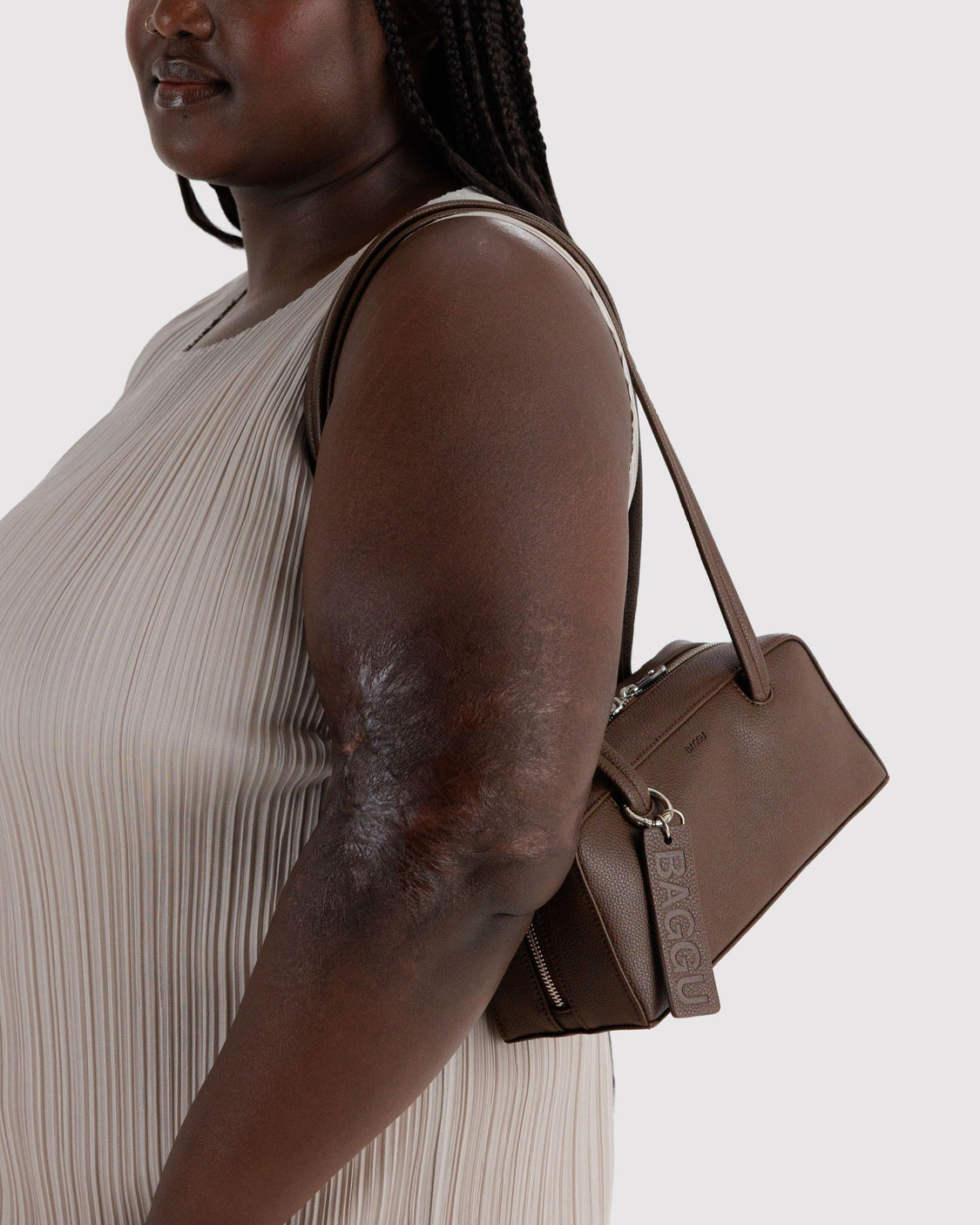 Small Recycled Leather Bowler Bag T0