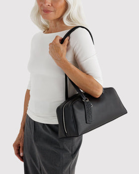 Recycled Leather Bowler Bag F1