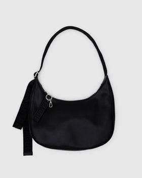 Medium Recycled Leather Crescent Bag H9